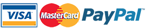 We accept Visa MasterCard and PayPal
