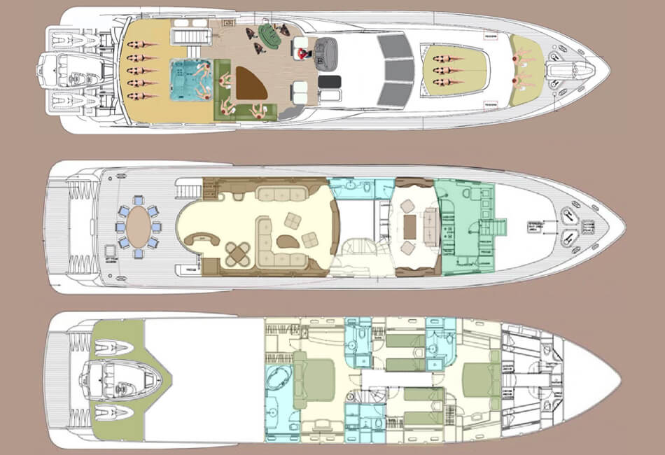 Luxury Yacht Azimut Jumbo 100 Ft 