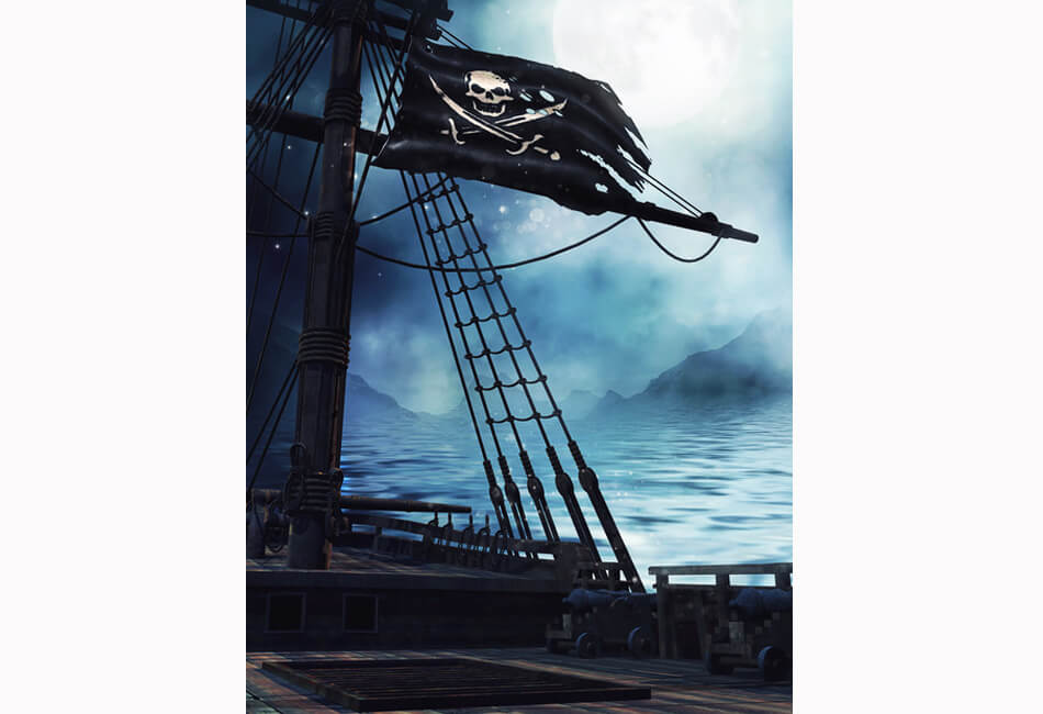140 футов пиратский корабль 