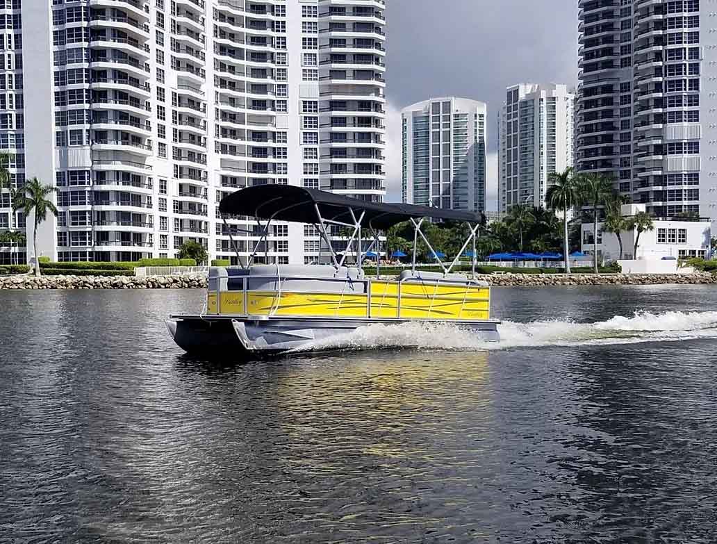 Barca per feste di lusso con pontone da 24 piedi 