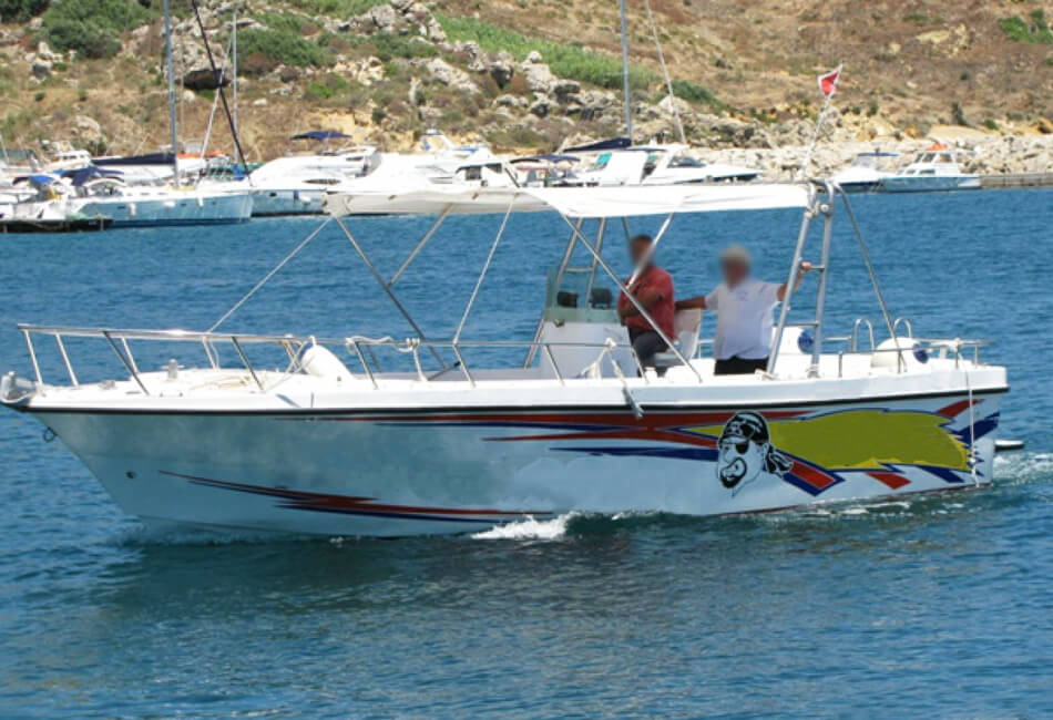 Barcă cu motor cu consolă centrală de 30 ft 