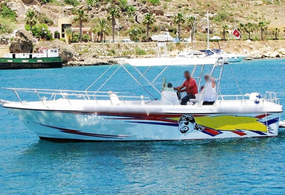 Barcă cu motor cu consolă centrală de 30 ft 