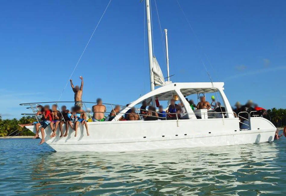 Catamarã motorizado de 38 pés Barco Festeiro