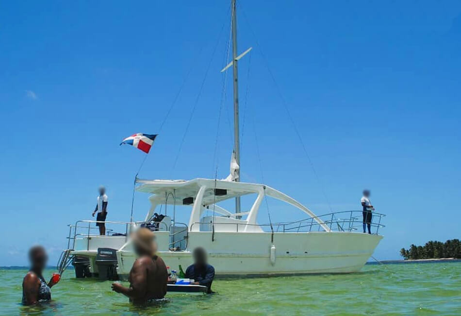Catamarã motorizado de 38 pés Barco Festeiro