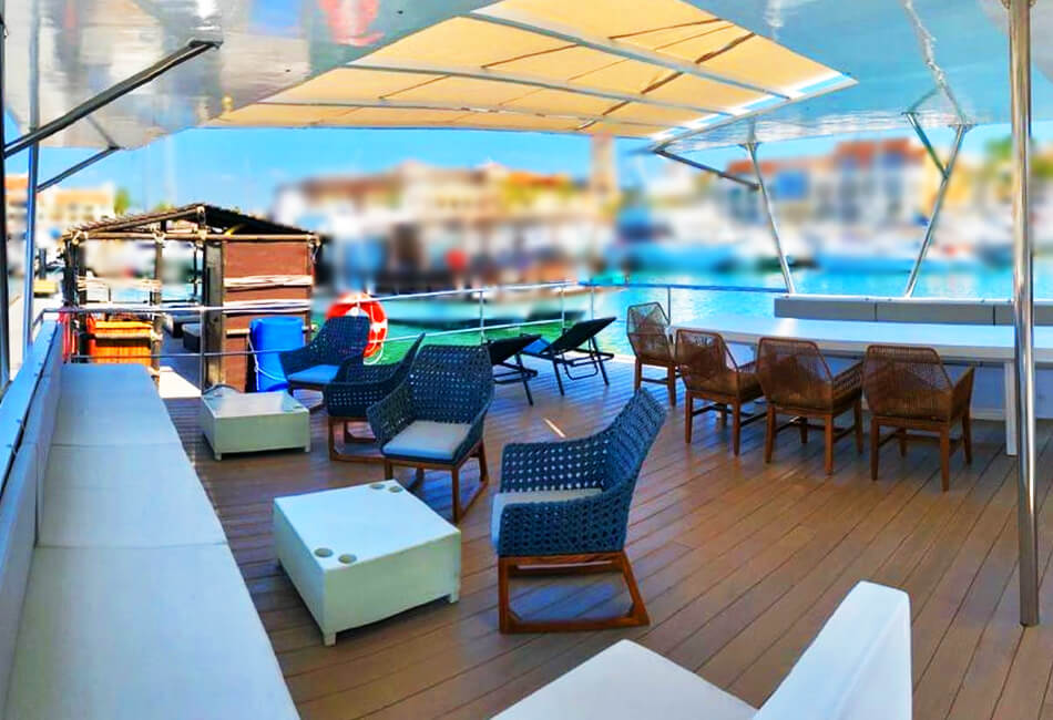 Catamarã personalizado de dois andares de 45 pés 