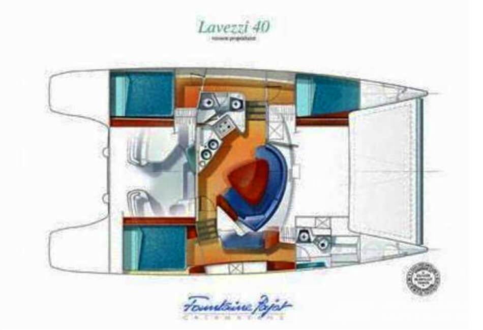 Catamarã de cruzeiro Lavezzi de 42 pés 