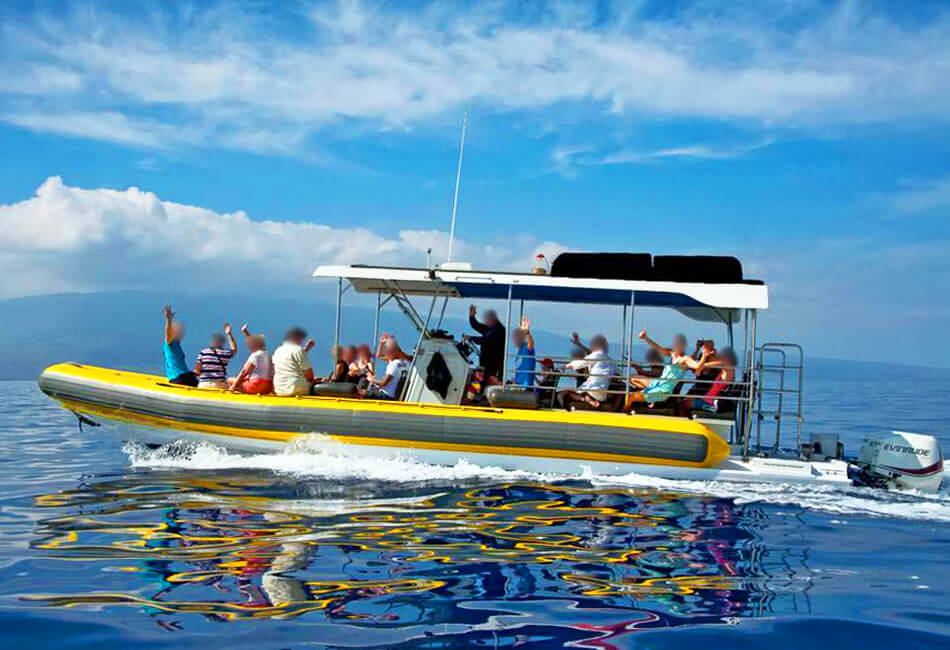 43-футовая надувная лодка с твердым дном 