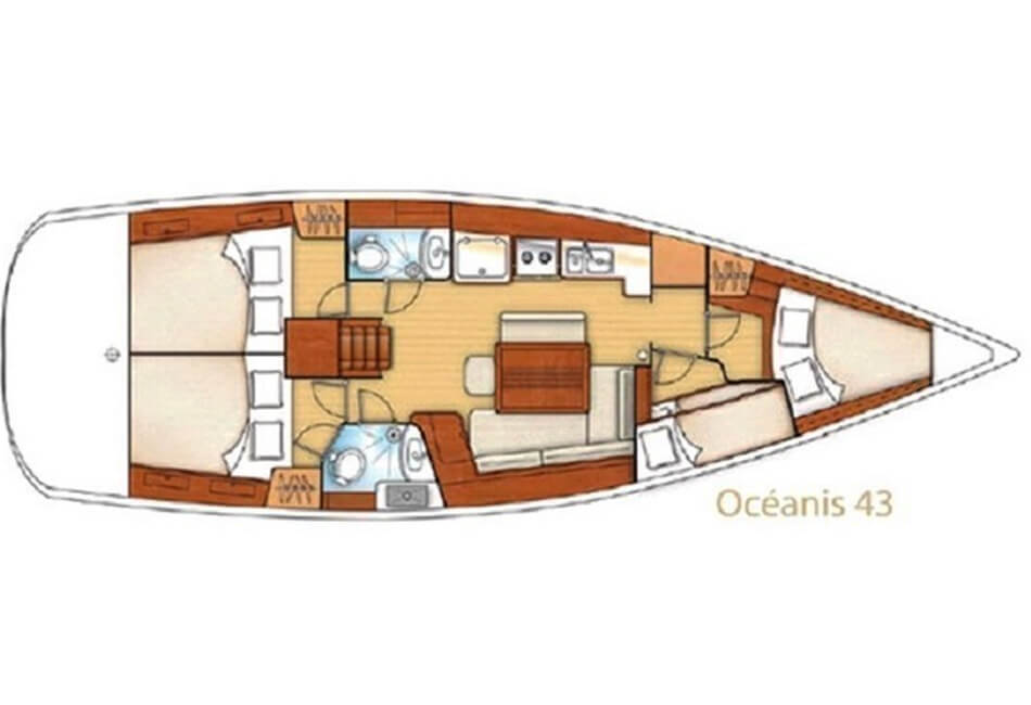 เรือยอชท์เรือใบ 43 Ft Oceanis AXS-2008