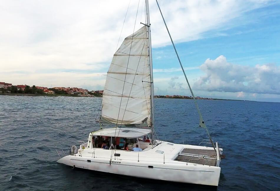 55 ft leopardský plavebný katamarán 