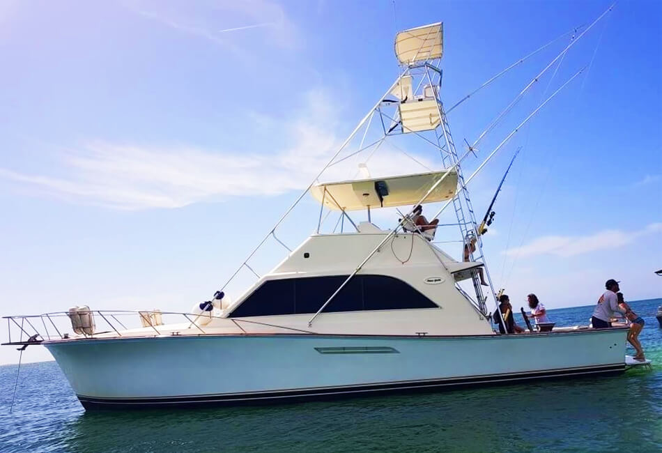 55-футовая океанская роскошная спортивная рыболовная яхта 