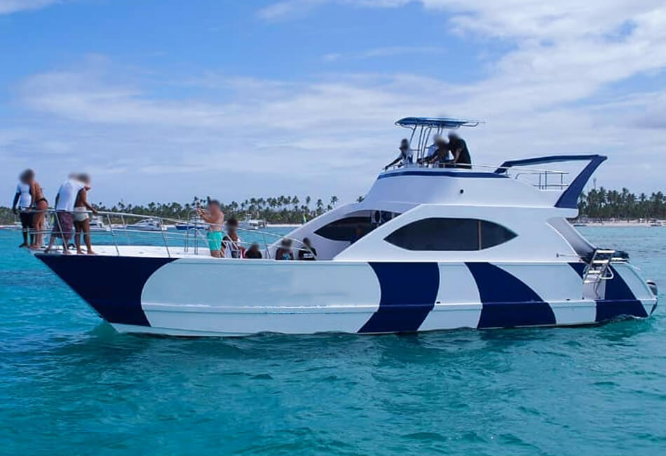 56 Ft Power Catamaran Festbåt med en vattenrutschkana