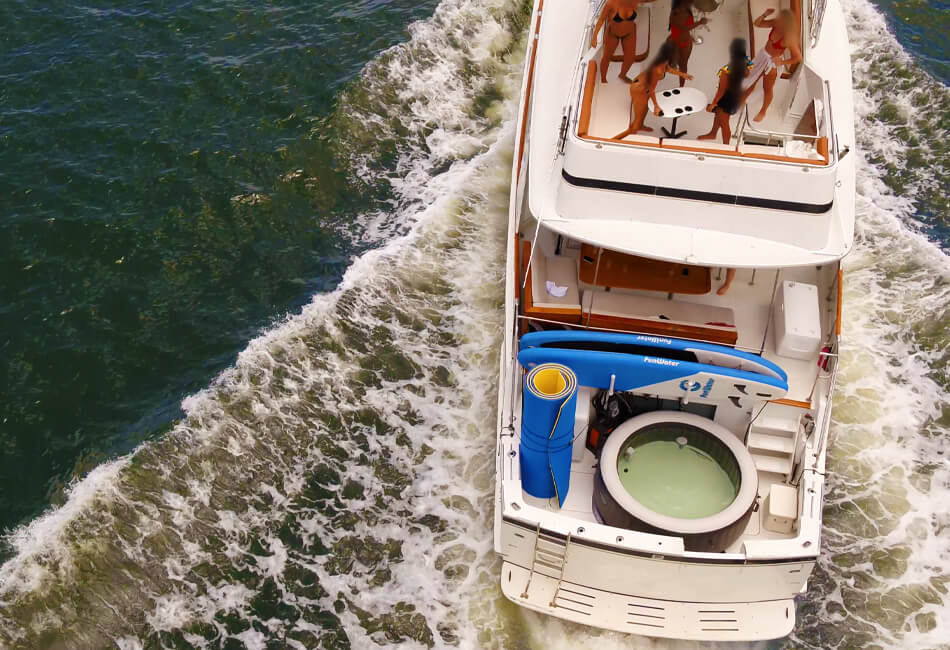 60 ft Hatteras luxe jacht 