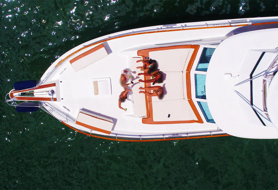 60-Fuß-Hatteras-Luxusyacht 