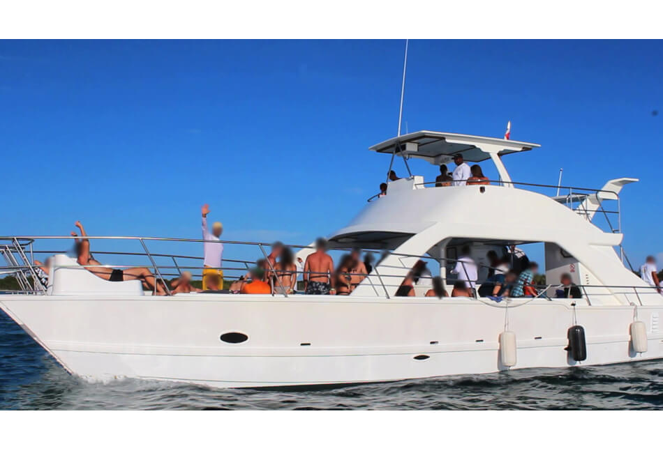 65 Ft Schifenders Catamarano per feste a motore
