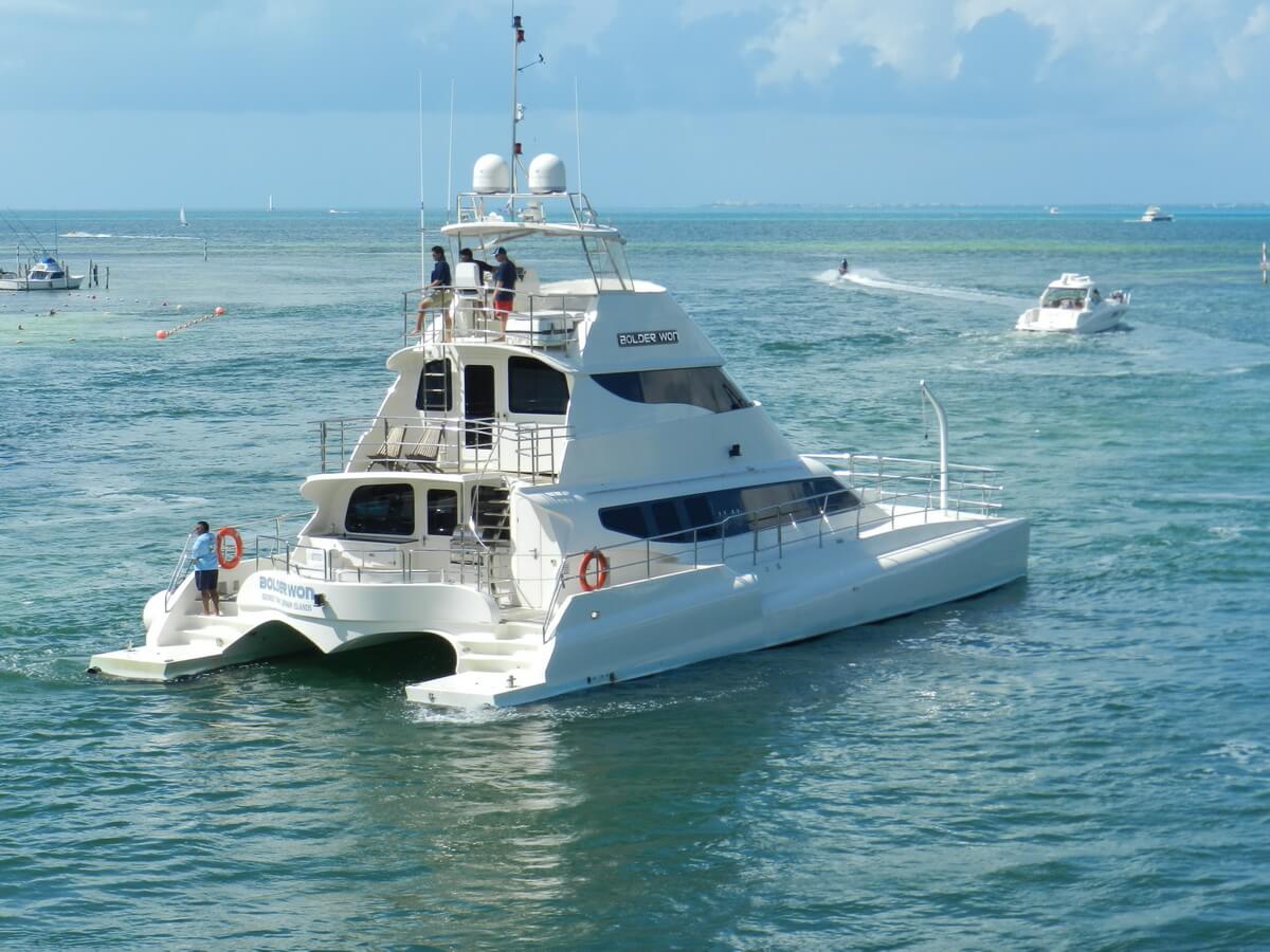 Catamaran à moteur audacieux de luxe VIP de 74 pieds 